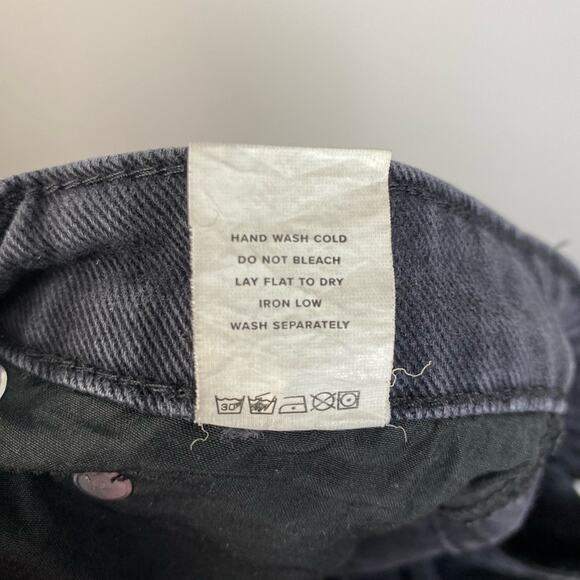 Superdown Black Distressed High Waisted Straight Jeans Size 27 - Picture 10 of 10